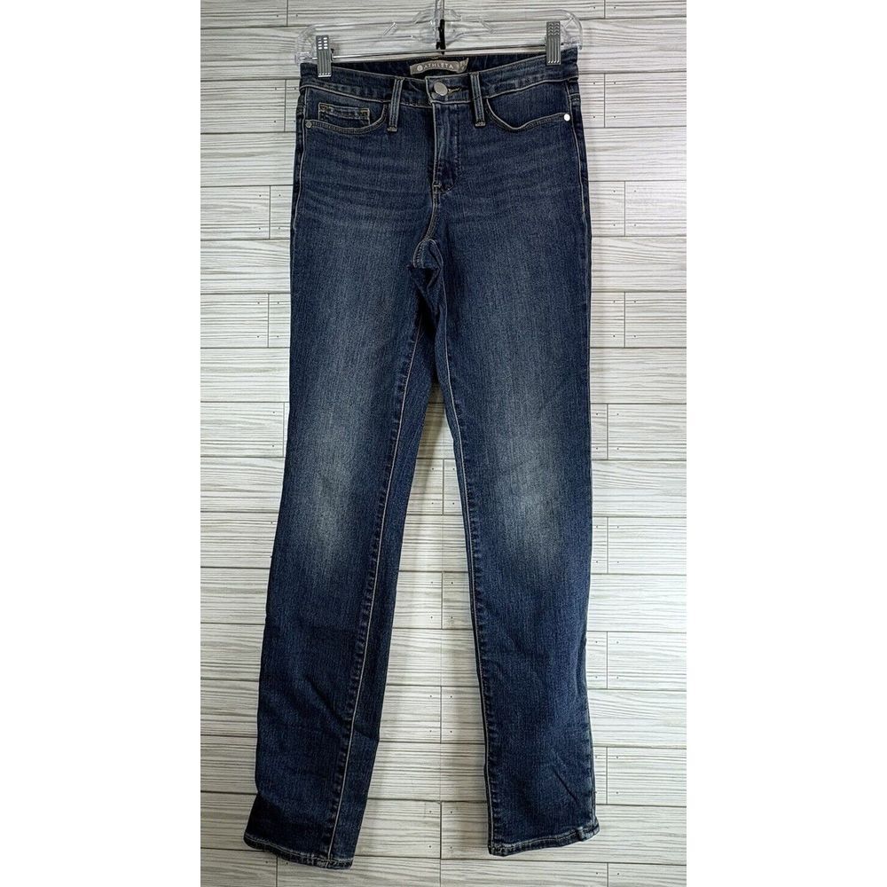 Athleta Sculptek Activewear Stretch Blue Wash Denim Skinny Jeans- Size 2